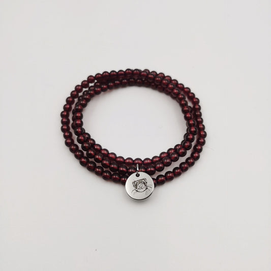 Selected(4-4.5mm) Garnet Energy Bracelet (Personalized Pet Portrait)