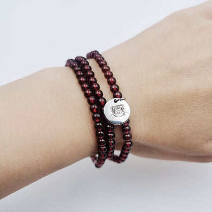 Selected(4-4.5mm) Garnet Energy Bracelet (Personalized Pet Portrait)