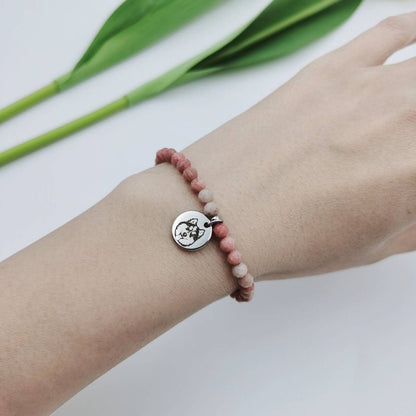 Rhodonite Energy Bracelet (Personalized Pet Portrait)
